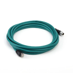 M12 Ethernet Cable X-Coded 8pin Male to RJ45 Ethernet Cat6a PUR Jacket 26AWG High-Flex Shielded Waterproof Cable for Cognex Industrial Camera (196.85 in/5M) M12 Ethernet Cable X-Coded 8pin Male to RJ45 Ethernet Cat6a PUR Jacket 26AWG High-Flex Shielded Waterproof Cable for Cognex Industrial Camera (196.85 in/5M)