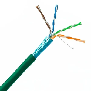 COMZON Cat5e Ethernet Cable, Shielded F/UTP Solid, Green, 1000ft Pullbox COMZON Cat5e Ethernet Cable, Shielded F/UTP Solid, Green, 1000ft Pullbox