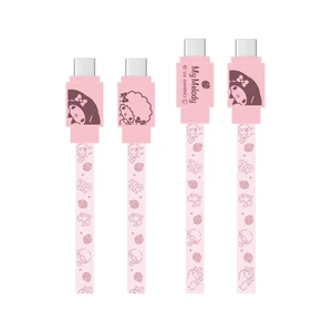 (Gourmandise) Gourmandies Sanrio Characters PD60W Compatible USB 2.0 Type-C Cable, My Melody SANG-396MM (Gourmandise) Gourmandies Sanrio Characters PD60W Compatible USB 2.0 Type-C Cable, My Melody SANG-396MM