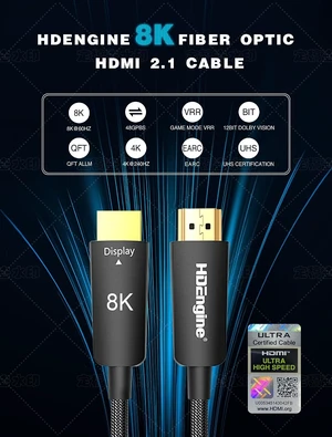 Fiber Optic HDMI 2.1 Cable 8K@60Hz 4K@120Hz 48Gbps Fiber Optic HDMI 2.1 Cable 8K@60Hz 4K@120Hz 48Gbps