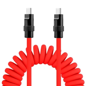 Alvin's Cables USB-C Cable, Personalized PD Fast Charging Cord with Data Transfer for iPhone, iPad, Android, Laser Engraving Custom Text,Logo Ultra-Soft Coiled Cable, Red Alvin's Cables USB-C Cable, Personalized PD Fast Charging Cord with Data Transfer for iPhone, iPad, Android, Laser Engraving Custom Text,Logo Ultra-Soft Coiled Cable, Red