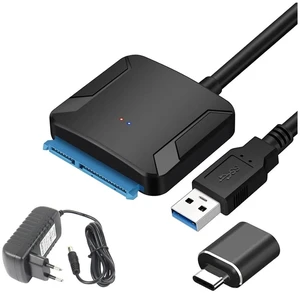 USB 3 to Sata Adapter Converter Cord USB3.0 Hard Drive for Sea/gate 2.5 HDD SSD(EU Plug with OTG) USB 3 to Sata Adapter Converter Cord USB3.0 Hard Drive for Sea/gate 2.5 HDD SSD(EU Plug with OTG)