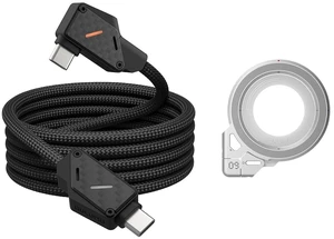 Aulumu M07 240W USB-C to USB-C Carbon Fiber Cable 3.9FT + G09 Magnetic Ring Grip Silver Aulumu M07 240W USB-C to USB-C Carbon Fiber Cable 3.9FT + G09 Magnetic Ring Grip Silver