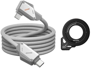 Aulumu M07 240W USB-C to USB-C Cable Gray 3.9FT + G09 Magnetic Ring Grip Black Aulumu M07 240W USB-C to USB-C Cable Gray 3.9FT + G09 Magnetic Ring Grip Black