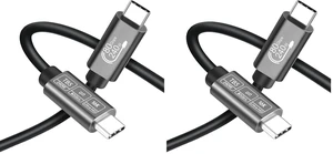 USB4 for Thunderbolt 5 Cable 3.3ft (1m) 80Gbps, 240W PD Fast Charging, 16K/8K Video, Compatible with MacBook Pro/Air, iPad Pro, Dell XPS, Surface Laptop, Galaxy Book (Pack of 2) USB4 for Thunderbolt 5 Cable 3.3ft (1m) 80Gbps, 240W PD Fast Charging, 16K/8K Video, Compatible with MacBook Pro/Air, iPad Pro, Dell XPS, Surface Laptop, Galaxy Book (Pack of 2)