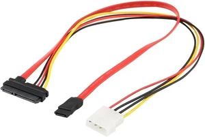 SATA Female Combo 7+15 Pin Data Cable and Power to SATA 7Pin+4 Pin Molex Serial ATA Lead Cable Power Adapter 30cm 50cm SATA Female Combo 7+15 Pin Data Cable and Power to SATA 7Pin+4 Pin Molex Serial ATA Lead Cable Power Adapter 30cm 50cm
