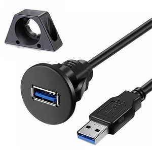 Type C 3.1 Car Flush Mount Cable USB C Panel Mount Male to Female Extension USB Cable for Car Truck Boat Motorcycle Dashboard Type C 3.1 Car Flush Mount Cable USB C Panel Mount Male to Female Extension USB Cable for Car Truck Boat Motorcycle Dashboard