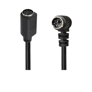 Mini DIN 6pin MDIN 6P PS/2 Keyboard Mouse Cable Cord 28 AWG Molded S-Video 6 Pin Male Female Cable 90 Degree Angle(0.5m,MW-F) Mini DIN 6pin MDIN 6P PS/2 Keyboard Mouse Cable Cord 28 AWG Molded S-Video 6 Pin Male Female Cable 90 Degree Angle(0.5m,MW-F)