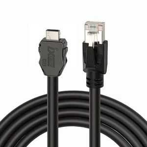 SZRMCC IX Industrial RJ45 Ethernet Cable,Cat6A High Flex Shielded Cord,IX30G-A-10S-CV(7.0) IX A-Key to RJ45 for Mitsubishi MR-J5 Servo Drives Machine Vision Camera PLC PoE sensors Industrial Network SZRMCC IX Industrial RJ45 Ethernet Cable,Cat6A High Flex Shielded Cord,IX30G-A-10S-CV(7.0) IX A-Key to RJ45 for Mitsubishi MR-J5 Servo Drives Machine Vision Camera PLC PoE sensors Industrial Network