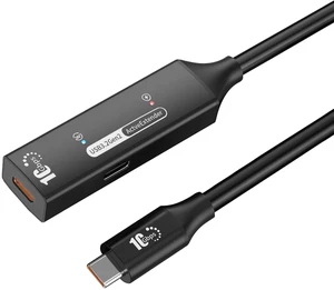 PREMIUMCORD Active USB-C Extension Cable with Repeater 10 m, Female to Type C Male Connector, USB 3.2 Gen 2 SuperSpeed+ 10Gbit/s, Double Shielded, Aluminum Housing, Black, Length 10 m PREMIUMCORD Active USB-C Extension Cable with Repeater 10 m, Female to Type C Male Connector, USB 3.2 Gen 2 SuperSpeed+ 10Gbit/s, Double Shielded, Aluminum Housing, Black, Length 10 m