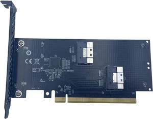 SlimSAS Baseplates Single Slot External Adapters Featuring Double MCIOs and Low Loss PCBs for Easy Installation in Systems GPU Adapters SlimSAS Baseplates Single Slot External Adapters Featuring Double MCIOs and Low Loss PCBs for Easy Installation in Systems GPU Adapters