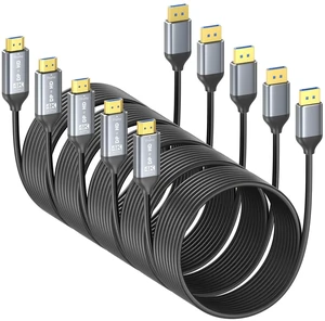5Pack DisplayPort to HDMI Cable 4K@60Hz 10FT(120in), Display Port to HDMI Uni-Directional Passive Adapter Cable, Male to Male DP 1.2 to HDMI 2.0 Cord for Monitor, PC, Laptop, GPU, HDTV,Projector 5Pack DisplayPort to HDMI Cable 4K@60Hz 10FT(120in), Display Port to HDMI Uni-Directional Passive Adapter Cable, Male to Male DP 1.2 to HDMI 2.0 Cord for Monitor, PC, Laptop, GPU, HDTV,Projector