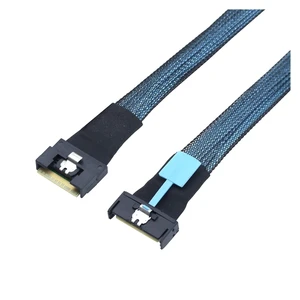 PCI-E 5.0 M1ni Cool Edge IO MCIO 74Pin to Slimline S/AS SFF-8654 8i 74Pin 4.0 24 Gbps Extension Cord(0.5M) PCI-E 5.0 M1ni Cool Edge IO MCIO 74Pin to Slimline S/AS SFF-8654 8i 74Pin 4.0 24 Gbps Extension Cord(0.5M)