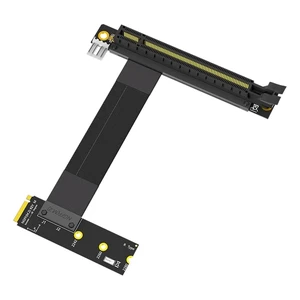 Riser Cable M.2 NVME to PCIE X16 Adapter Graphics Extension Cable 90 Degree PCI 3.0 16X to M Key Riser Cable(Black B) Riser Cable M.2 NVME to PCIE X16 Adapter Graphics Extension Cable 90 Degree PCI 3.0 16X to M Key Riser Cable(Black B)