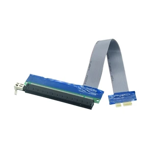 PCI-E 1X 4X 8 16X to 1X Ribbon Extension Cable PCI PCIE Riser Card Converter Extender for Graphics Card GPU Mining Miner(1X-16X) PCI-E 1X 4X 8 16X to 1X Ribbon Extension Cable PCI PCIE Riser Card Converter Extender for Graphics Card GPU Mining Miner(1X-16X)