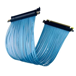 5U Silver-Plated PCI-E 4.0 X16 High Speed Graphics Card Extension Cable GPU Riser Gen4 Single Individual Wire Harness Blue(20cm) 5U Silver-Plated PCI-E 4.0 X16 High Speed Graphics Card Extension Cable GPU Riser Gen4 Single Individual Wire Harness Blue(20cm)