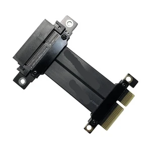 PCIe 3.0 X4 Riser Card Extension Cable 4X Graphics SSD Extender Cables Vertical 90/270 Degree R22SL/R22SR for Computer Hardware(10cm,HH-R22SF) PCIe 3.0 X4 Riser Card Extension Cable 4X Graphics SSD Extender Cables Vertical 90/270 Degree R22SL/R22SR for Computer Hardware(10cm,HH-R22SF)