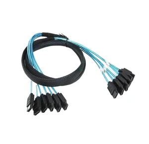 Server S/AS Cable SATA 3 6Gbps X 6 Speed Serial Port Data Line(1m) Server S/AS Cable SATA 3 6Gbps X 6 Speed Serial Port Data Line(1m)
