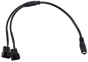 DC 5521 to 4Pin PWM 4 Pin 2 Way Computer PC Router Fan Power Adapter Cable 12V(Type 1) DC 5521 to 4Pin PWM 4 Pin 2 Way Computer PC Router Fan Power Adapter Cable 12V(Type 1)