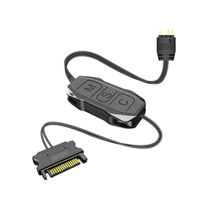 Divine Light Sync Controller SATA Power Port 5V 3-pin Water-Cooling Fan Light Adapter(Black) Divine Light Sync Controller SATA Power Port 5V 3-pin Water-Cooling Fan Light Adapter(Black)