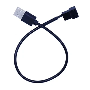 3/4 Pin Computer PC Fan Power Cable Connector Adapter 5V 30cm 3pin Or 4pin Fan to USB Adapter Cables(4pin) 3/4 Pin Computer PC Fan Power Cable Connector Adapter 5V 30cm 3pin Or 4pin Fan to USB Adapter Cables(4pin)