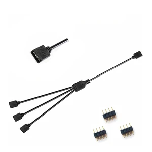 12V 4PIN Sync Motherboard Cable 5V 3Pin ARGB 1 to 2/3/4/5 Ways Extension Line(12V 1 to 3) 12V 4PIN Sync Motherboard Cable 5V 3Pin ARGB 1 to 2/3/4/5 Ways Extension Line(12V 1 to 3)