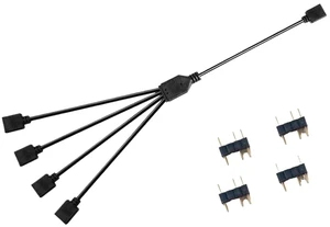 12V 4PIN Sync Motherboard Cable 5V 3Pin ARGB 1 to 2/3/4/5 Ways Extension Line(5V 1 to 4) 12V 4PIN Sync Motherboard Cable 5V 3Pin ARGB 1 to 2/3/4/5 Ways Extension Line(5V 1 to 4)
