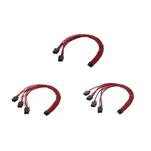 PCI-e 5.0 Extender Cord, 12VHPWR 16AWG Extension Cable for GPU 4090/4080 / 4070s / 4070ti / 3090ti, Multi Color(3x8pin,Black-red) PCI-e 5.0 Extender Cord, 12VHPWR 16AWG Extension Cable for GPU 4090/4080 / 4070s / 4070ti / 3090ti, Multi Color(3x8pin,Black-red)