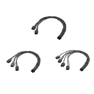 PCI-e 5.0 Extender Cord, 12VHPWR 16AWG Extension Cable for GPU 4090/4080 / 4070s / 4070ti / 3090ti, Multi Color(4x8pin,Black-Black) PCI-e 5.0 Extender Cord, 12VHPWR 16AWG Extension Cable for GPU 4090/4080 / 4070s / 4070ti / 3090ti, Multi Color(4x8pin,Black-Black)