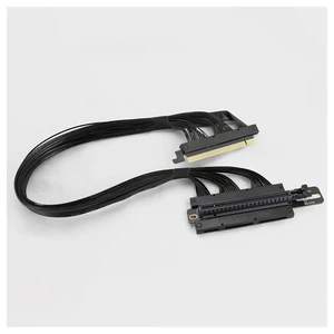 PCIe4.0 Riser Cable GEN4 for GPU Ai Server SMA/*rt Installation High Density Full Connecting Wiring(0.48m,Right Angle Black) PCIe4.0 Riser Cable GEN4 for GPU Ai Server SMA/*rt Installation High Density Full Connecting Wiring(0.48m,Right Angle Black)