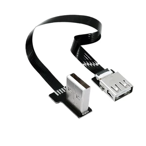 Ultra Thin USB 2.0 High-Speed Male to Female Elbow Computer Extension Right Angle 90 Degree Vehicle Flat Data Connection Cable(50CM,AMRI-AF) Ultra Thin USB 2.0 High-Speed Male to Female Elbow Computer Extension Right Angle 90 Degree Vehicle Flat Data Connection Cable(50CM,AMRI-AF)