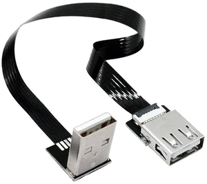 Ultra Thin USB 2.0 High-Speed Male to Female Elbow Computer Extension Right Angle 90 Degree Vehicle Flat Data Connection Cable(80CM,AMDO-AF) Ultra Thin USB 2.0 High-Speed Male to Female Elbow Computer Extension Right Angle 90 Degree Vehicle Flat Data Connection Cable(80CM,AMDO-AF)