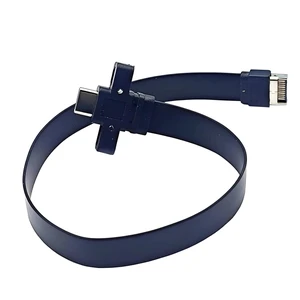 Connectors USB 3.2 Front Panel Extension Cable Gen2x2 Baffle Cable Type-E to Chassis TY>pe C Front (A-Key) Female 10Gbps/20Gbps(50cm) Connectors USB 3.2 Front Panel Extension Cable Gen2x2 Baffle Cable Type-E to Chassis TY>pe C Front (A-Key) Female 10Gbps/20Gbps(50cm)