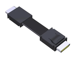 SFF-8611 Male FFC Oculink Extension Cable PCI-E 4.0 X4 64Gbs for External GPU Dock Graphics Card PC Server OCuLink SFF-8611 50CM(25cm,F9912) SFF-8611 Male FFC Oculink Extension Cable PCI-E 4.0 X4 64Gbs for External GPU Dock Graphics Card PC Server OCuLink SFF-8611 50CM(25cm,F9912)