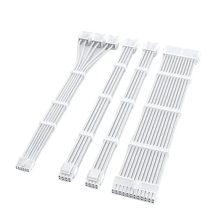 12VHPWR Cable Extension Kit Full MB 24Pin ATX CPU EPS 8Pin 4+4-Pin 16Pin to 3x8Pin GPU Cable with fr;/ee Cable Combs(White) 12VHPWR Cable Extension Kit Full MB 24Pin ATX CPU EPS 8Pin 4+4-Pin 16Pin to 3x8Pin GPU Cable with fr;/ee Cable Combs(White)
