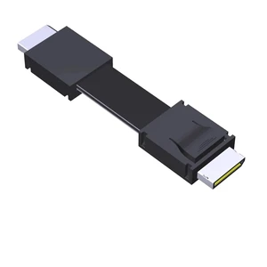 SFF-8611 Male FFC Oculink Extension Cable PCI-E 4.0 X4 64Gbs for External GPU Dock Graphics Card PC Server OCuLink SFF-8611 50CM(25cm,F9934) SFF-8611 Male FFC Oculink Extension Cable PCI-E 4.0 X4 64Gbs for External GPU Dock Graphics Card PC Server OCuLink SFF-8611 50CM(25cm,F9934)
