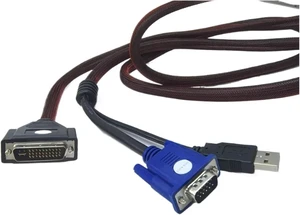ZHANGLH DVI M1-DA 30+5 Pin to 15Pin VGA + USB Computer Video Cable for LP70/120/330/335/340/350/500/530/650 C110 Projector1.8M ZHANGLH DVI M1-DA 30+5 Pin to 15Pin VGA + USB Computer Video Cable for LP70/120/330/335/340/350/500/530/650 C110 Projector1.8M
