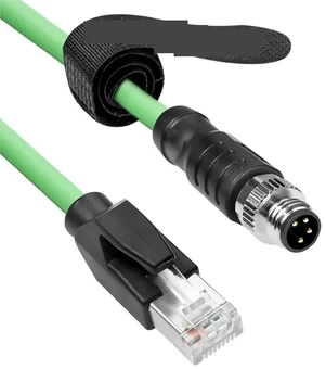 Cables M8 A-Code 4 Pin Male to RJ45 Ethernet Cable Cat6a High-Flex Shielded for ZK1090-3191 Cables M8 A-Code 4 Pin Male to RJ45 Ethernet Cable Cat6a High-Flex Shielded for ZK1090-3191