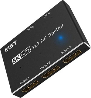 8K DisplayPort HDTV Splitter Switcher DisplayPort Output Directional 1 in 3 Out DisplayPort Multiple Stream for PC Host 8K DisplayPort HDTV Splitter Switcher DisplayPort Output Directional 1 in 3 Out DisplayPort Multiple Stream for PC Host