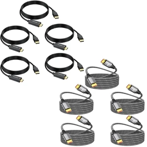 4K DisplayPort to HDMI Cable 6 feet 5-Pack Bundle 10FT HDMI Cable 8K 5-Pack for KVM, Fire TV Stick, PS5, Xbox, LG, Roku, Switch, Portable Monitor 4K DisplayPort to HDMI Cable 6 feet 5-Pack Bundle 10FT HDMI Cable 8K 5-Pack for KVM, Fire TV Stick, PS5, Xbox, LG, Roku, Switch, Portable Monitor