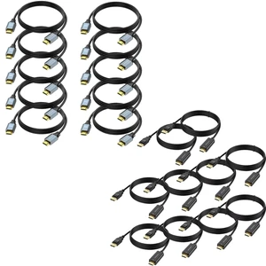 4K HDMI Cable 6FT 10Pack Bundle DisplayPort to HDMI Cable 6 feet 10-Pack Compatible with PC, Monitor, Roku/LG/TV/PS4 PS5/Xbox/Switch/Soundbar and More 4K HDMI Cable 6FT 10Pack Bundle DisplayPort to HDMI Cable 6 feet 10-Pack Compatible with PC, Monitor, Roku/LG/TV/PS4 PS5/Xbox/Switch/Soundbar and More
