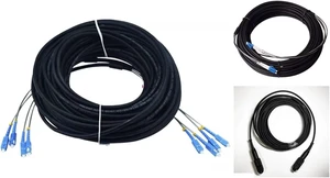 100m 2/4 cores Outdoor Patch Cord 7.0mm 2C 4C CPRI LC SC FC ASM DVI Waterproof FTTH Jumper Optical Fiber Armored Cable 2 core(SC/A-SC/A,4 cores SM with) 100m 2/4 cores Outdoor Patch Cord 7.0mm 2C 4C CPRI LC SC FC ASM DVI Waterproof FTTH Jumper Optical Fiber Armored Cable 2 core(SC/A-SC/A,4 cores SM with)