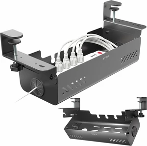 VIVO Black Clamp-On Flip-Open 19 in Cable Management Box, DESK-ACMB20-C VIVO Black Clamp-On Flip-Open 19 in Cable Management Box, DESK-ACMB20-C
