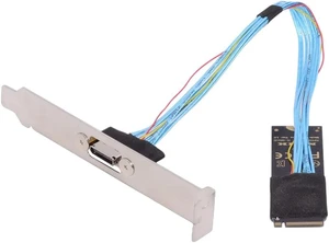 cablecc PCI-E4.0 M.2 M-Key to Oculink SFF-8612 SFF-8611 Host Cable 30cm with Bracket 2280 NGFF for NVME U.2 SSD eGPU cablecc PCI-E4.0 M.2 M-Key to Oculink SFF-8612 SFF-8611 Host Cable 30cm with Bracket 2280 NGFF for NVME U.2 SSD eGPU