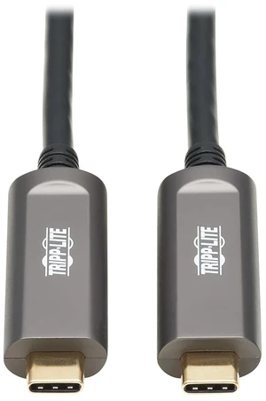 Tripp Lite USB-C Fiber (10 Gbps) Data Cable, USB 3.2 Active Optical Cable, Male to Male, Black, Plenum-Rated for in Wall & Ceiling Installations, 33 Feet / 10 Meters, 3-Year Warranty (U420F-10M-D3) Tripp Lite USB-C Fiber (10 Gbps) Data Cable, USB 3.2 Active Optical Cable, Male to Male, Black, Plenum-Rated for in Wall & Ceiling Installations, 33 Feet / 10 Meters, 3-Year Warranty (U420F-10M-D3)