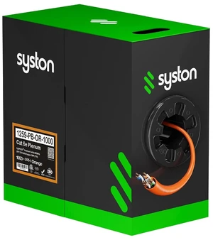 SYSTON CAT 6E Ethernet Network Lan Cable Bulk Raw - 600MHz 23AWG UTP Solid Bare Copper Wire For Indoor/Outdoor IP PoE Applications, FT6/CMP/Plenum-Rated ETL Listed RoHS Without RJ45 End - Orange, 304m SYSTON CAT 6E Ethernet Network Lan Cable Bulk Raw - 600MHz 23AWG UTP Solid Bare Copper Wire For Indoor/Outdoor IP PoE Applications, FT6/CMP/Plenum-Rated ETL Listed RoHS Without RJ45 End - Orange, 304m