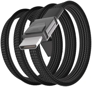 800mm Oculink Cable PCIe 4.0 SFF-8611 4i Male Extension Cable for Oculink eGPU onexGPU Mini PC SSD 800mm Oculink Cable PCIe 4.0 SFF-8611 4i Male Extension Cable for Oculink eGPU onexGPU Mini PC SSD