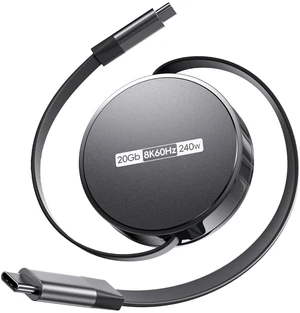 PULWTOP Retractable USB C to USB C Cable 3.3FT, 240W PD 3.1 Fast Charging, 20Gbps Data Transfer, 8K Video, Full-Featured USB-C Cord for iPhone16/17, MacBook, Laptop, iPad, Monitor and More, Black PULWTOP Retractable USB C to USB C Cable 3.3FT, 240W PD 3.1 Fast Charging, 20Gbps Data Transfer, 8K Video, Full-Featured USB-C Cord for iPhone16/17, MacBook, Laptop, iPad, Monitor and More, Black