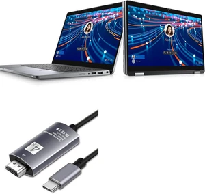 BoxWave Cable Compatible with Dell Latitude 5320 2-in-1 - SmartDisplay Cable - USB Type-C to HDMI (6 ft), USB C/HDMI Cable - Jet Black BoxWave Cable Compatible with Dell Latitude 5320 2-in-1 - SmartDisplay Cable - USB Type-C to HDMI (6 ft), USB C/HDMI Cable - Jet Black