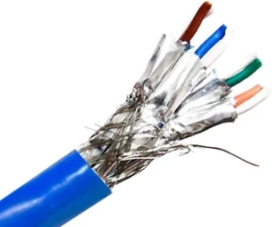 MICRO CONNECTORS 250 Feet Cat7 Bulk Ethernet 23AWG Cable Solid & Shielded (S/FTP) CMR Riser (Blue) (TR4-580SRBL-250) MICRO CONNECTORS 250 Feet Cat7 Bulk Ethernet 23AWG Cable Solid & Shielded (S/FTP) CMR Riser (Blue) (TR4-580SRBL-250)